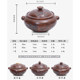 Yunnan Jianshui Zi Tao Steam Pot Chicken Household Steam Pot Purple Clay Steam Pot Printed Steam Pot 304 Bottom Pot
