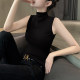 Modal half-high neck vest for women in summer new style inner sleeveless suspender top wearing black high-end base