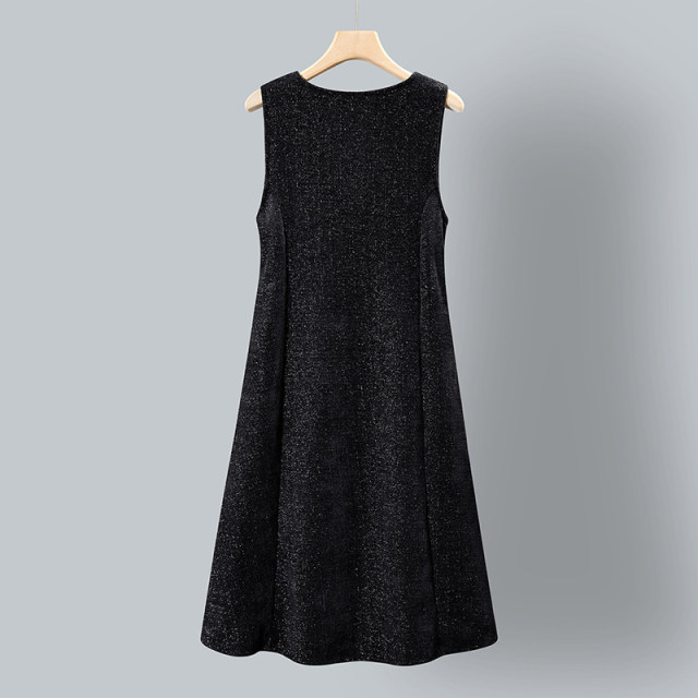 She pool V-neck dress 2024 autumn new women's fashionable temperament ...