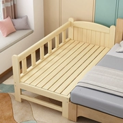 Gỗ nguyên khối trẻ em ghép giường bé giường lớn mở rộng giường ghép giường cũi em bé đầu giường hiện vật giường phẳng giường trẻ em
