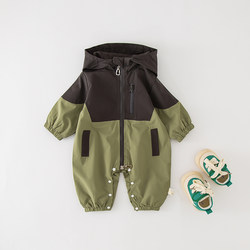 Baby Clothes for Boys, Spring Jumpsuit, Windproof Jacket, Stylish Infant Outerwear for Spring and Autumn
