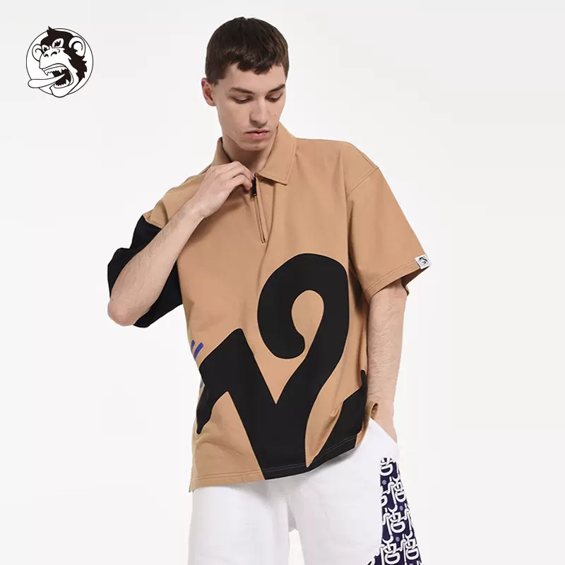 wookong悟空2121夏季新品72变系列男士POLO衫棉质刺绣拼接短袖T恤- Taobao
