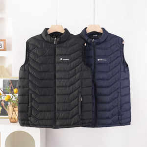 
Loose down cotton jacket couple short style with printed warm spring and autumn men's vest vest vest