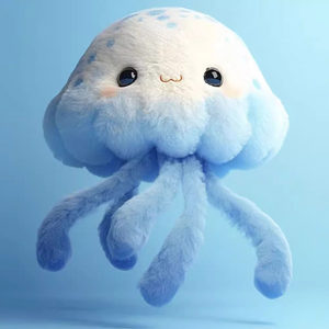 
Cute jellyfish plush doll bag pendant marine life keychain doll pendant children's animal gift for women