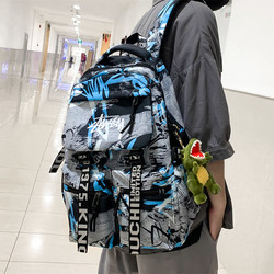 School Bag for Boys in Grades 3-6, Junior High School Students, High School Students, College Students, Computer Backpack, Personalized Graffiti, Large Capacity Backpack