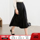 betu high waist pleated skirt for women 2025 spring new commuter A-line skirt midi skirt
