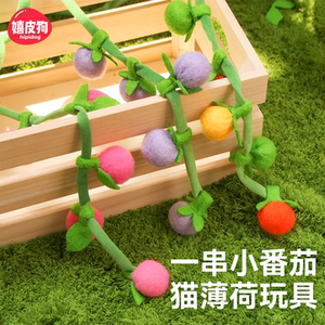 
Cat toys toys to relieve boredom and tomato tease cat sticks and bite catnip kitten with bell pet supplies