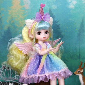 Must win 6 points little angel 28 joints anime ice queen doll small loli doll girl toy