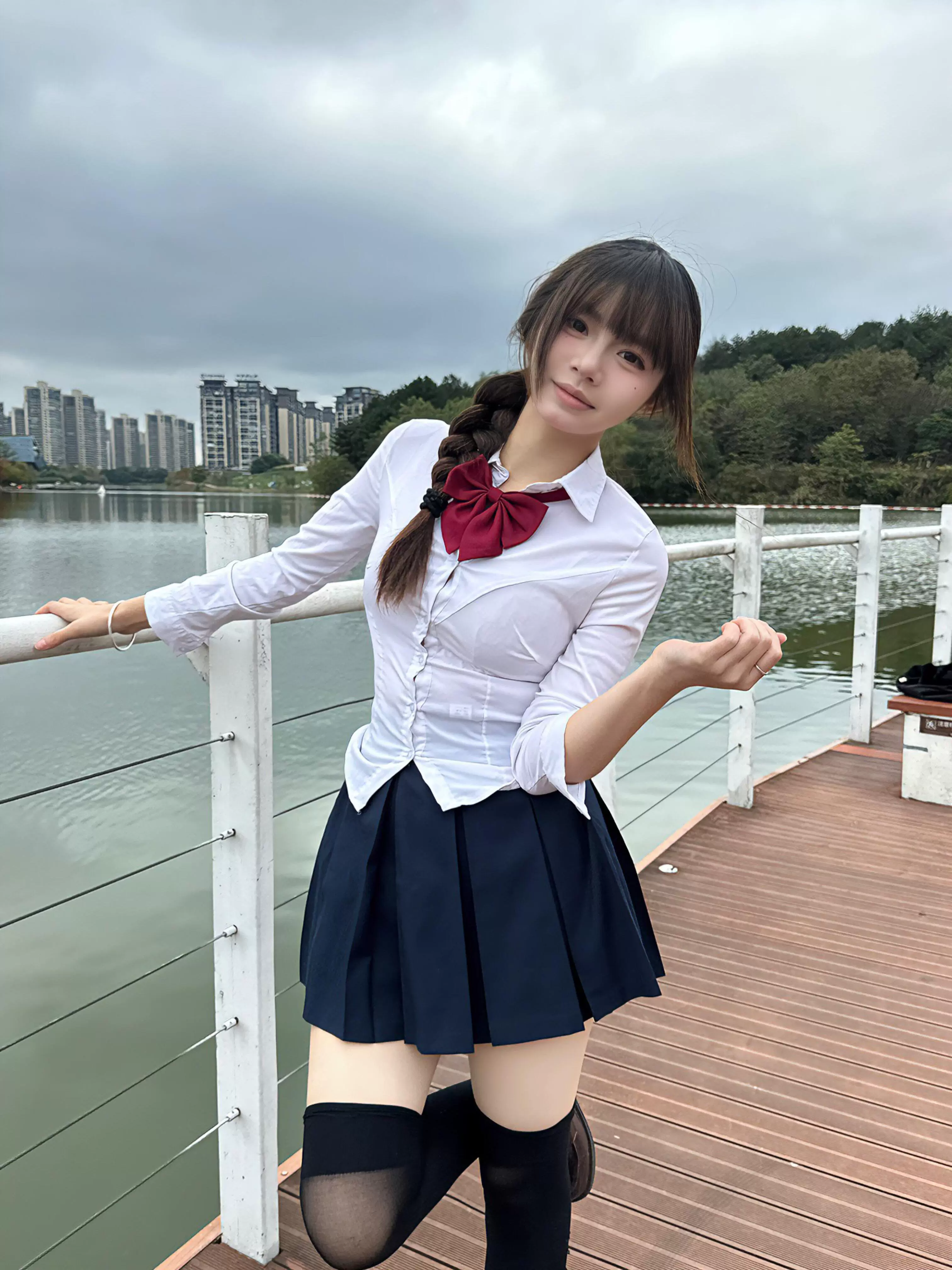 日系jk制服学院风收腰衬衣女纯欲修身显瘦衬衣甜辣白色长袖上衣秋