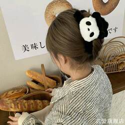 Panda Plush Hair Clip for Updos, Cute Autumn and Winter Hair Accessory for Women, Shark Clip, Cartoon Clip