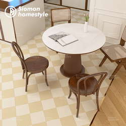 French Retro Small Tiles, Cream Yellow and White Checkerboard Tiles, Kitchen, Bathroom, Balcony, Restaurant, Hotel Wall and Floor Tiles