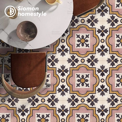 American Retro Small Flower Tiles Pink French Accessible Luxury Tiles Kitchen Balcony Bathroom B&B Restaurant Special Floor Tiles