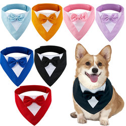 Cross-border new pet bow saliva towel