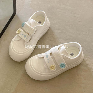 
Lulu Dan spring and summer Velcro canvas shoes breathable sneakers women's 2026 new thick-soled white shoes bread shoes