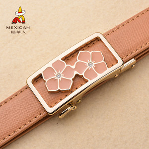 Scarecrow lady belt leather automatic buckle cowhide fashion Korean version of new tide jeans pants belt wild decoration