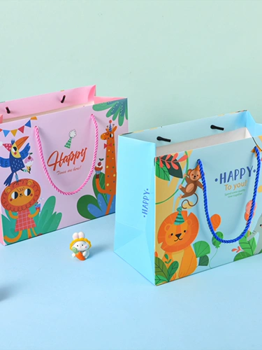Детская льняная сумка, мультяшная упаковка для детского сада, подарок на день рождения