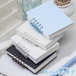 Small Palm-Sized Notebook A7 Loose-Leaf Detachable Lined Notepad, Fits in a Pocket, Simple Ins Style
