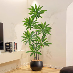 Artificial Green Plant, High-End Light Luxury Indoor Plant, Fake Flower, Living Room Floor-Standing Ornament, Large Fake Potted Plant, Decorative Tree