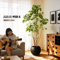 High-End Artificial Duckbill Tree for Indoor Decoration, Fake Green Plants, Potted Plants, Floor-Standing Large Ornaments, Flower-Like Artificial Green Plants