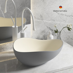 Nordic Ceramic Countertop Basin, Artistic Basin, Hotel Washbasin, Cream-Colored Washbasin, Home Use Deepened Single Washbasin
