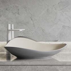 Cream Style High-End Art Basin Countertop Basin Hotel Wash Basin Creative Bathroom Wash Basin Ceramic Countertop Basin