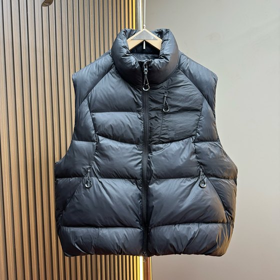 
Winter new down cotton vest men's fashion trend short thickened white duck down thermal vest vest men's jacket