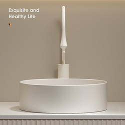 Minimalist Cream-Style Ceramic Washbasin, Creative Artistic Countertop Basin, Round Washstand, Countertop Basin, Wash Basin, Sink