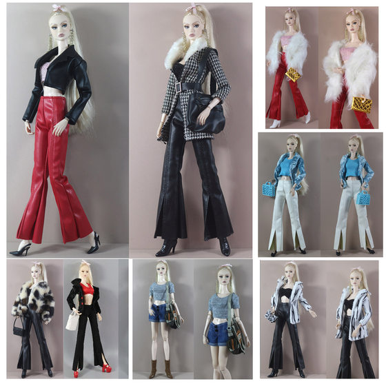 
6 minutes 30 cm dressing doll toys clothes casual clothes set jacket multi-piece set little girl gift L