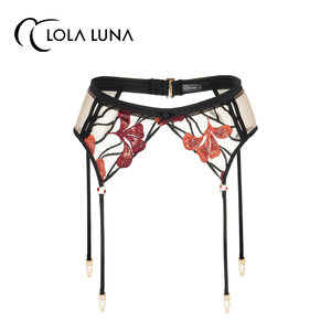 French LOLALUNA art underwear [Night Queen] Sexy red embroidered lace pista strap women are thin
