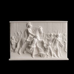 Scandinavian ins Vintage Roman War Relief Painting Ornaments Figure Sculpture Plaster Statue Home Soft Decoration Stereo Print