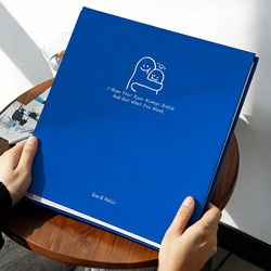 DIY Leather-Covered Photo Album Self-Adhesive Children's Growth Commemorative Family Large-Capacity Photo Storage Album 356inch Photo Storage Album