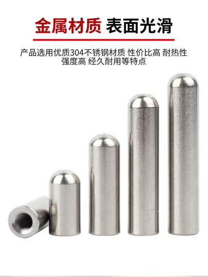 Perno Filettato Perno Cilindrico Femmina Filetto Femmina Acciaio Inossidabile 304-10 * 60 [filettatura Interna M6 - Foto 2