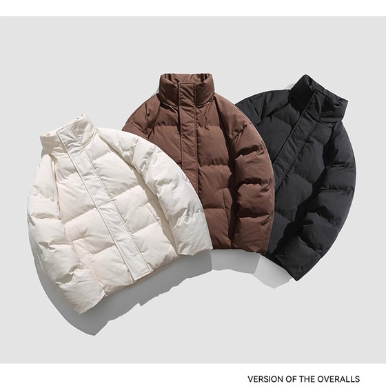 
2025 new men's autumn and winter cotton jacket casual jacket neutral cotton jacket couple outfit thickened warm high-end cotton jacket