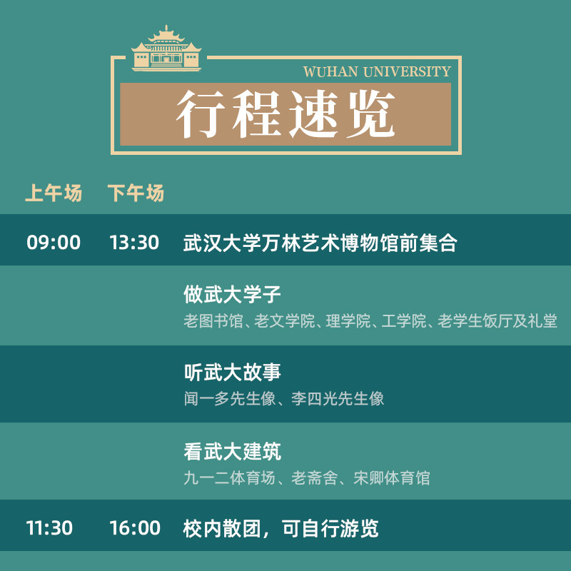 大咖说&bikego武汉大学讲解2.5小时珞珈学宫15人小团湖北跟团游