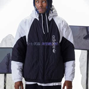 
Xiaoqi Adidas Clover Men's Fashion Contrast Color Short Hooded Warm Sports and Leisure Cotton Clothes GE1301