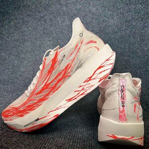 
Anta C202 G9 Heartbeat Professional Marathon Carbon Plate Low-top Running Shoes Men's White Red
