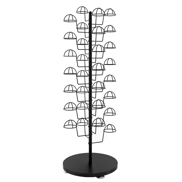 Clothing store sun hat storage shelf floor-standing hat rack mother and ...