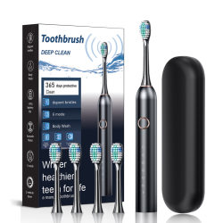 Cross-border new electric toothbrush for adult household use 6-speed soft-bristled smart sonic toothbrush for whitening