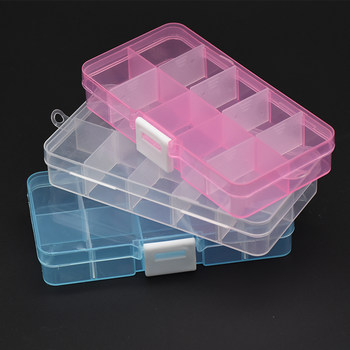 Transparent clinker storage box 10 grid finishing box accessories
