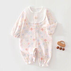 
0-2 years old Sleeping King pure cotton baby one-piece spring and autumn boneless long-sleeved rompers baby clothes newborn clothes