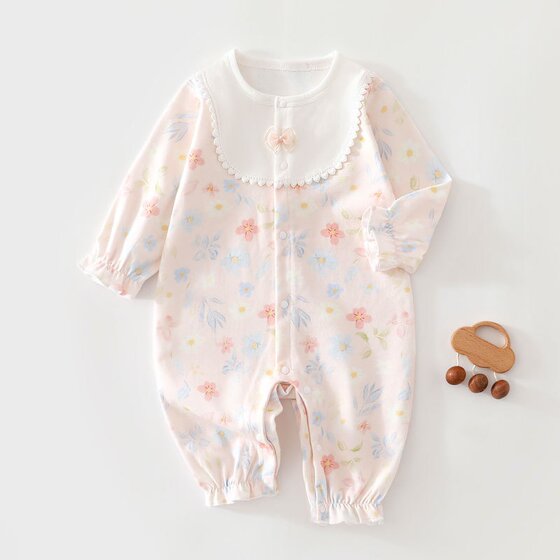 
0-2 years old Sleeping King pure cotton baby one-piece spring and autumn boneless long-sleeved rompers baby clothes newborn clothes
