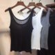 2024 summer new black, white and gray versatile thin suspender vest for women's base inner top basic style