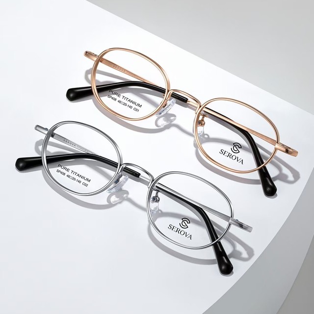 SP408 thick edge Swarovski glasses frame SP103 pure titanium highly ...