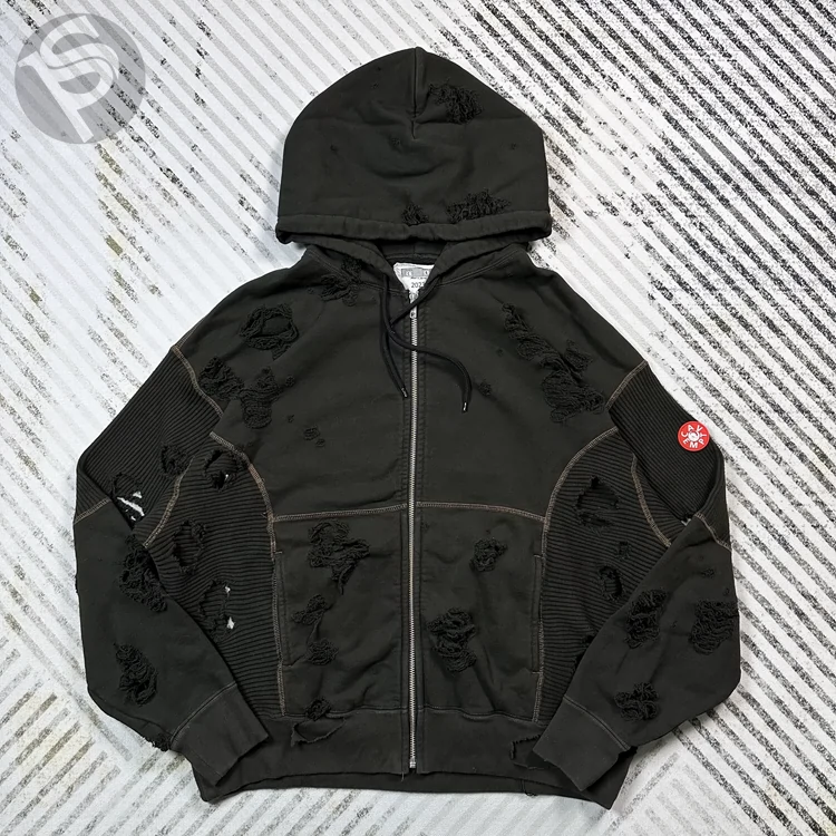 现货Cavempt CE 23SS PLAGUE WIDE RIB CUT ZIP HOODY虫洞帽衫-Taobao