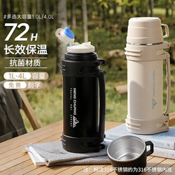 2025 Large-Capacity Thermos Bottle, Insulated and Cold-Retaining, Portable Outdoor Water Bottle for Men and Women, Travel Bottle, Water Cup, 2 Liters