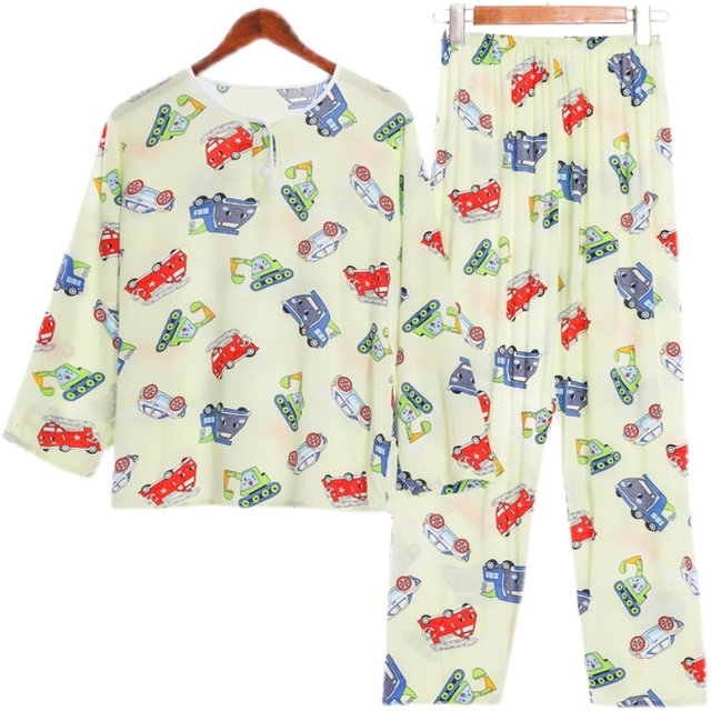 Novastar Silk Mens Pajamas Set - Comfy Navy Ski Goggles Print