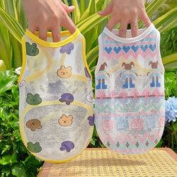 Pet Dog Clothes Summer Thin Style Corgi Medium-Sized Dog Golden Retriever Border Collie Large Dog Anti-Shedding Mesh Cat Vest