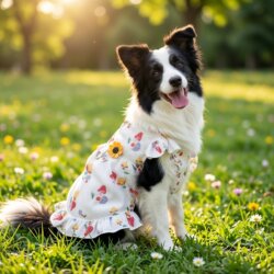 Thin Dog Clothes for Spring and Summer, Border Collie Puppy Dress, Kojin Fur Pet Princess Dress, Anti-Dirt for Going Out