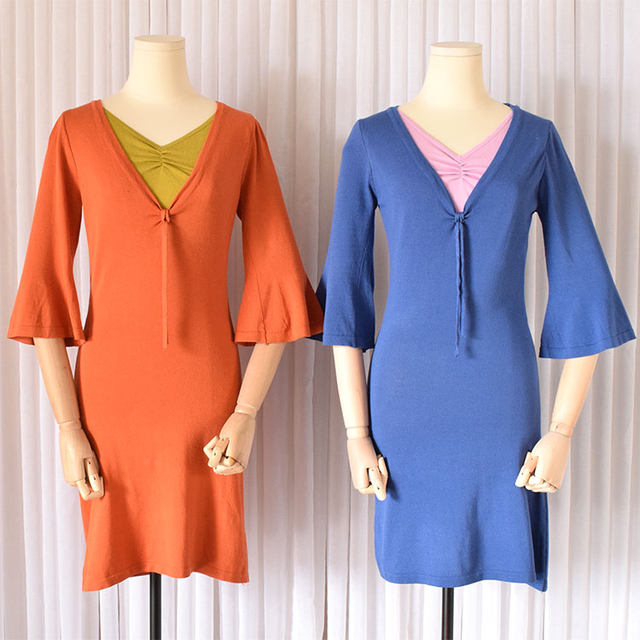 AQ28 Dudu Cat Foreign Trade Spring and Summer New Summer Sleeping Sleeping Dress Women's Slim Slim Mid -length V -neck
