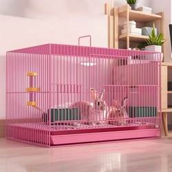 Rabbit Cage for Home Use, Large and Extra-Large Indoor Cage for Young Rabbits, Guinea Pig Cage, Hamster Cage, Chinchilla Cage with Indoor Toilet